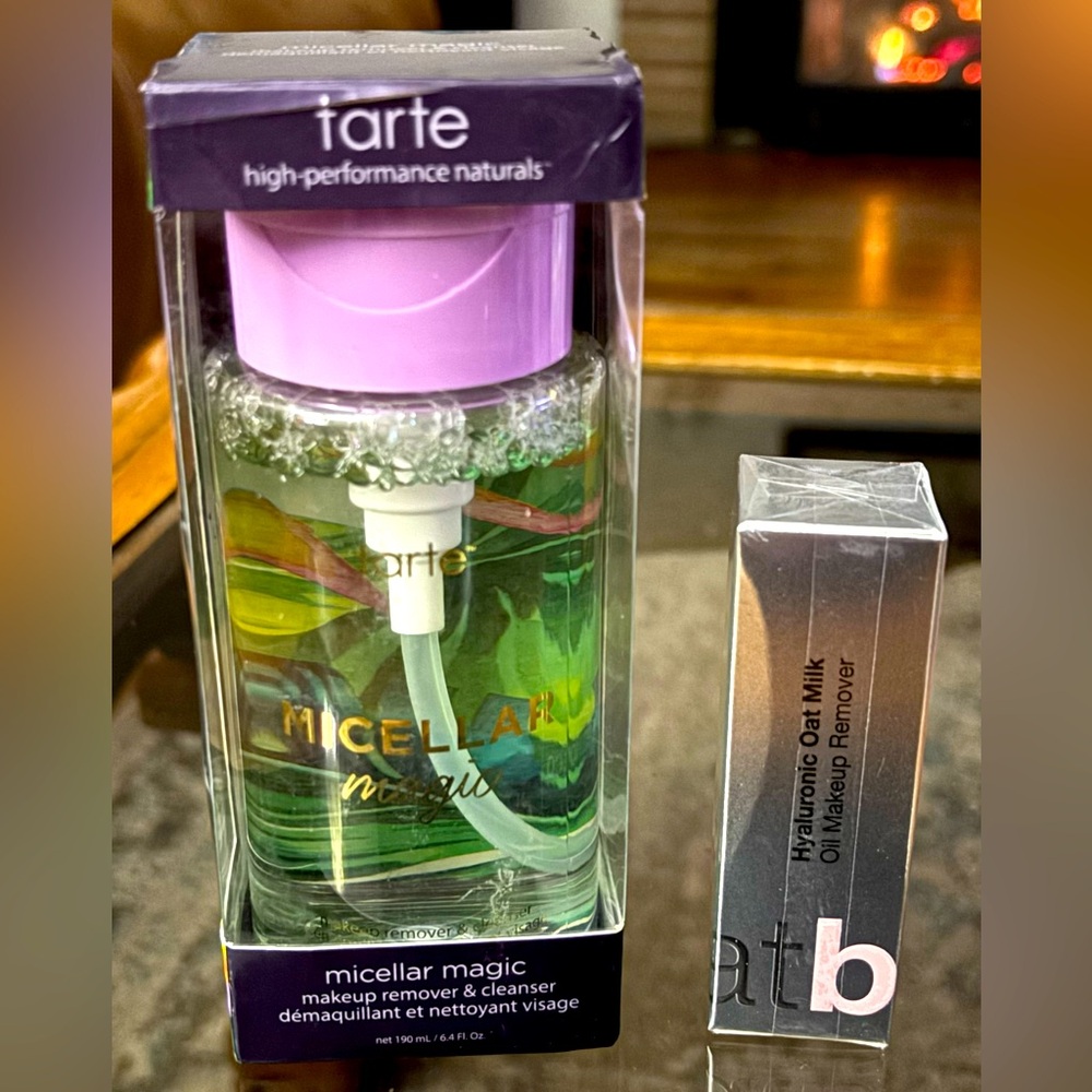 Tarte Micellar Water & Toyfactory Oil Makeup Remover. Brand new, never used!